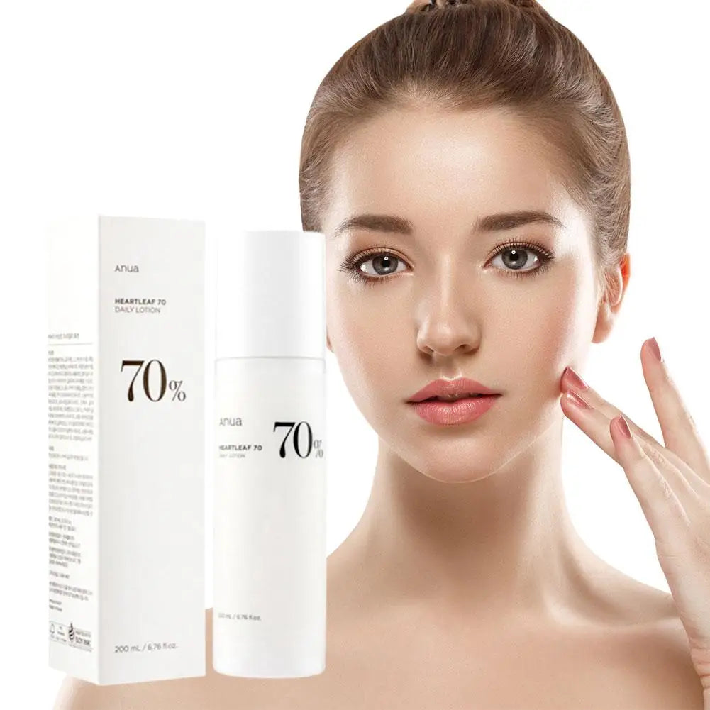 Anua Heartleaf 70% Lotion 200ML, Face Moisturizer with Hyaluronic Acid for Sensitive Skin, Lightweight, Korean Skin Care