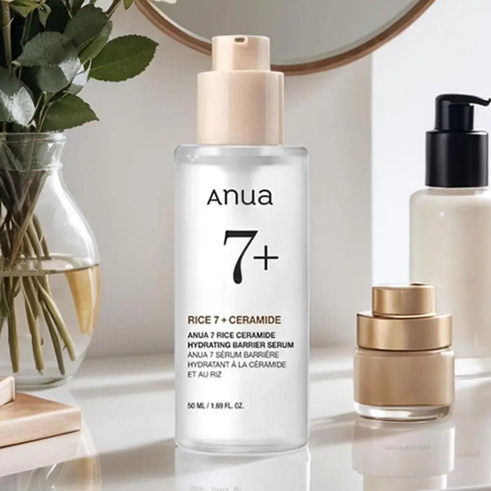 Anua Rice 7% Ceramide Deep Moisturizing Serum Brightening Skin Soothing Repairing Skin Barrier Essence Improving Skin Skincare
