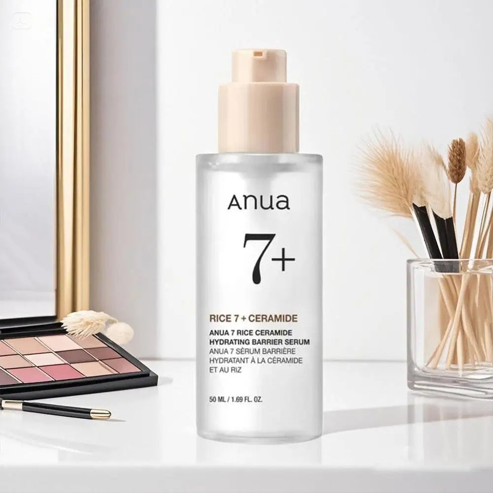 Anua Rice 7% Ceramide Deep Moisturizing Serum Brightening Skin Soothing Repairing Skin Barrier Essence Improving Skin Skincare