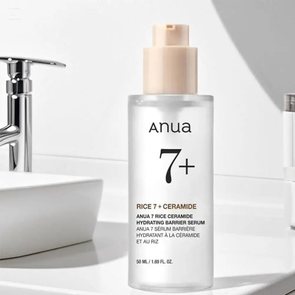 Anua Rice 7% Ceramide Deep Moisturizing Serum Brightening Skin Soothing Repairing Skin Barrier Essence Improving Skin Skincare